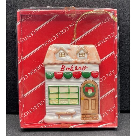 Russ Berrie Christmas Ornament Glazed Bisque Dillards Style 9371G Bakery - Picture 1 of 9